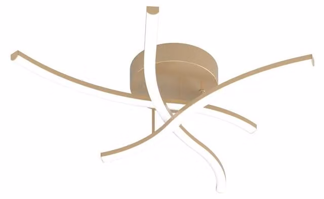 Plafoniera Moderna Tornado Alluminio Oro Led 24W