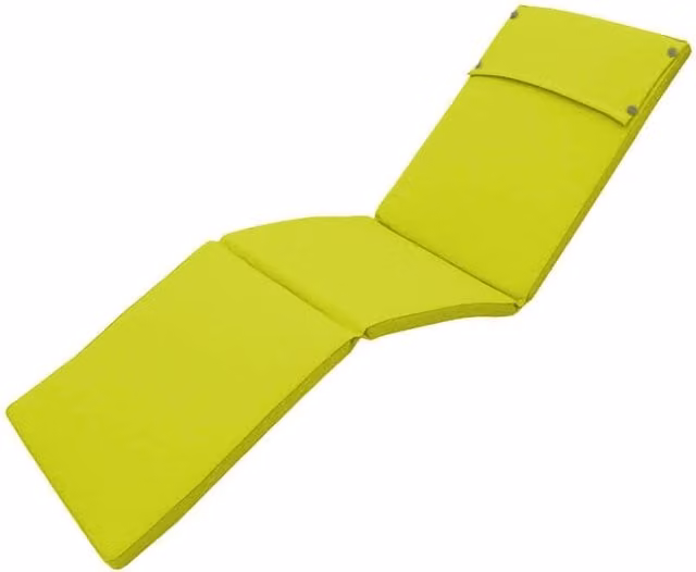 Cuscino Real Lettino 194,5x59x4 cm in Poliestere Verde