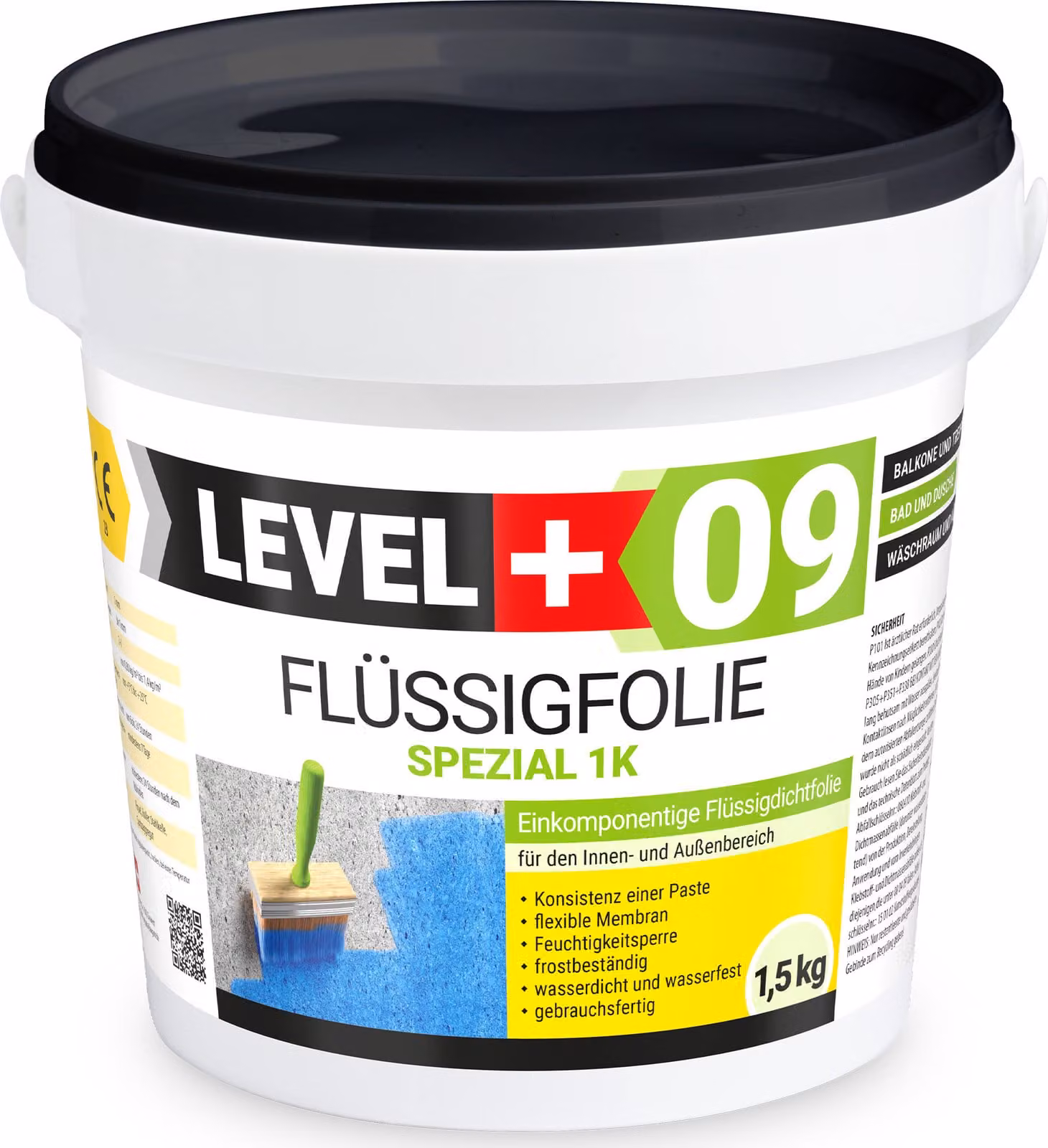 Film sigillante 1,5 kg Film liquido per bagni e balconi Impermeabilizzazione LEVEL+ RM09