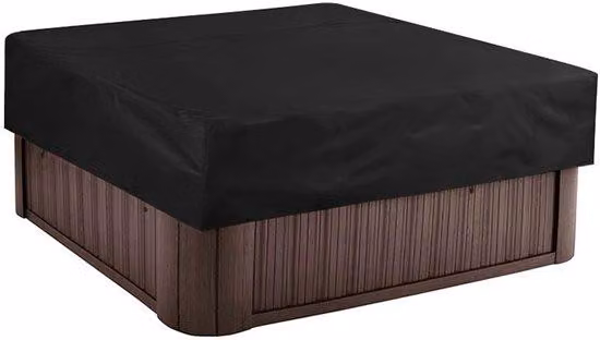 Copertura impermeabile per piscine esterne - Copertura circolare per piscine - Copertura protettiva per vasche idromassaggio - Resistente agli agenti atmosferici e con protezione solare per uso esterno - 220×220×30 cm - Adatta per vasche idromassaggio qua