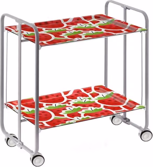 Carrello da cucina pieghevole Don Hierro grigio con 2 ripiani, L/P/H: 72 x 43 x 66 cm – 1
