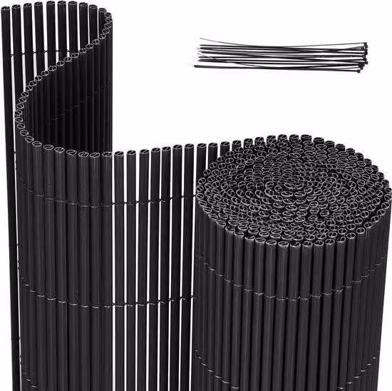 Schermo per la privacy, dimensioni 0,8 x 3 metri, in PVC, resistente al vento e alle intemperie, con protezione UV, ideale per giardino e terrazza, colore antracite