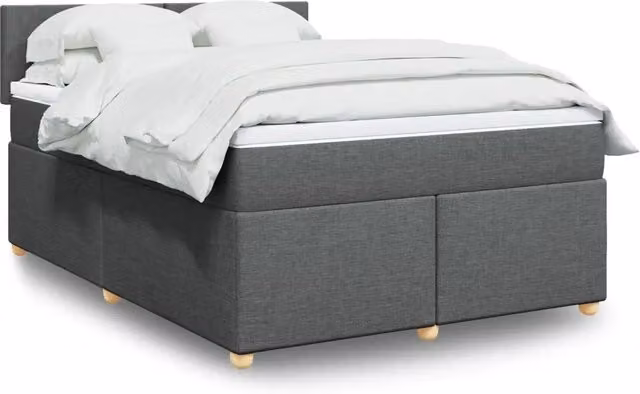 Letto Ibrido con Materasso vidaXL Grigio e Bianco L/P: 140 x 200 cm