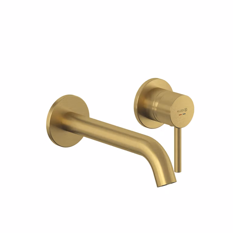 KLUDI BOZZ Mitigeur monocommandé mural encastré pour lavabo à deux trous, saillie 230mm, 38245N076, 38245N076