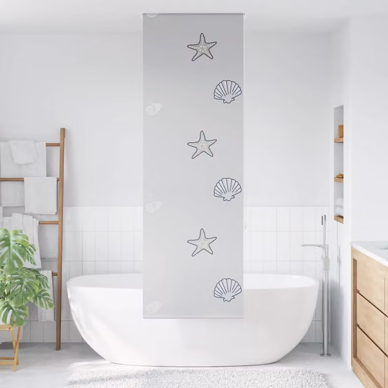 vidaXL Tenda a Rullo Doccia 70x240 cm Larghezza Tessuto 66 cm