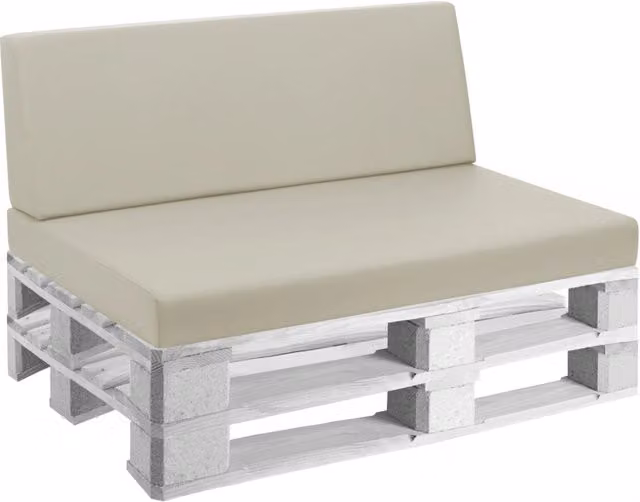 Cuscini per Pallet 120x80 cm Seduta e Schienale in Similpelle Mariotti Reforma Beige
