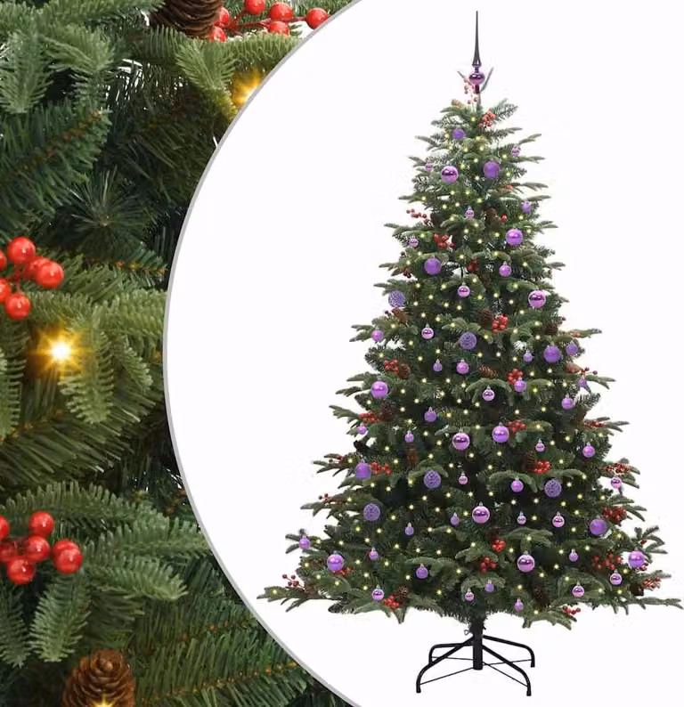 Albero di Natale artificiale con 300 LED Verde 210 cm