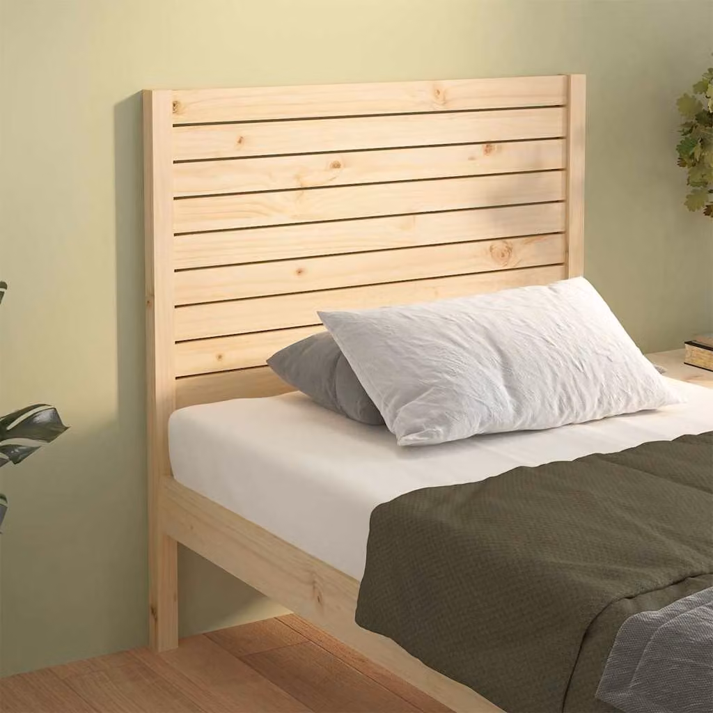 Testiera per Letto vidaXL in Legno Massello di Pino Non Trattato L: 96 cm, P: 4 cm, H: 100 cm