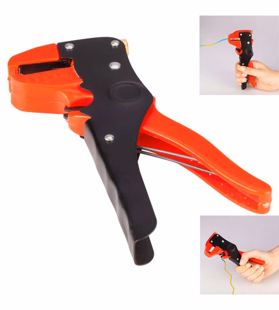 Poly Pool Pinza spelafili da elettricista colore rosso