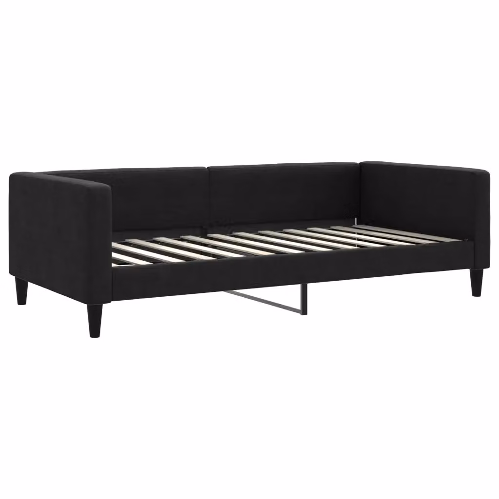Letto da giorno moderno vidaXL in tessuto nero L: 200 cm, P: 110 cm, H: 68 cm – 2