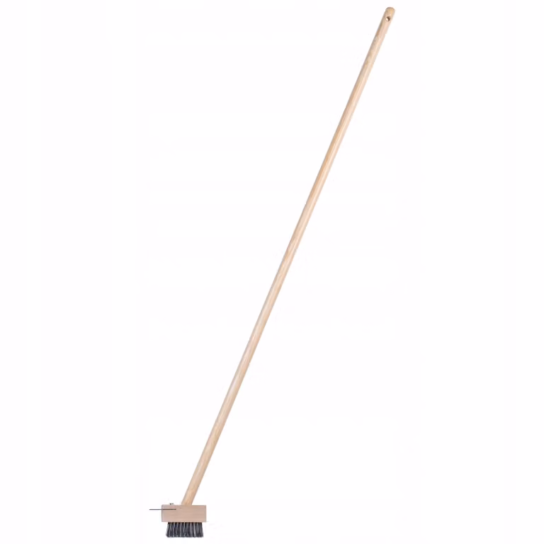 Scopa per pavimentazione KADAX "Sater", con manico lungo in legno, scopa per pavimentazione con bordo raschiante, 13 cm