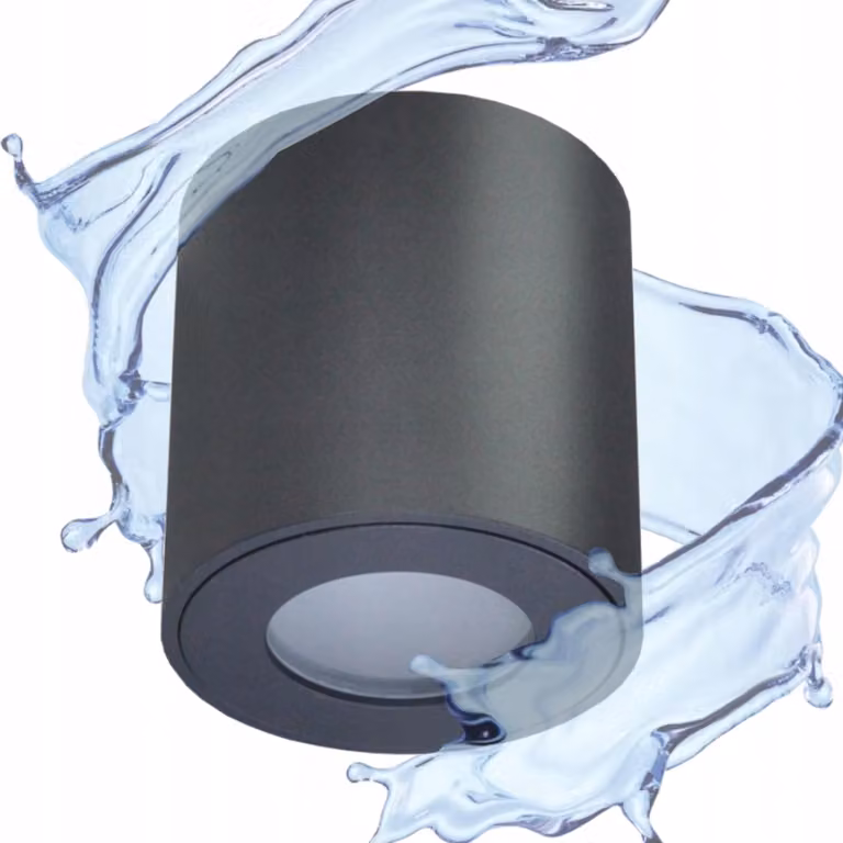 Faretto da incasso per bagno IP44 nero rotondo 1xGU10 35W Ecolight EC79970
