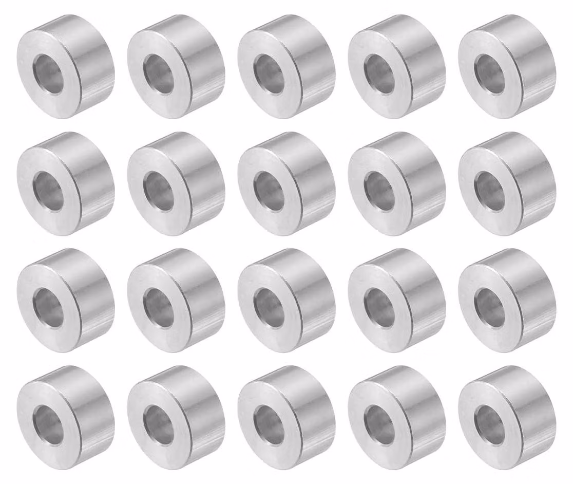 20 distanziatori in alluminio, dimensioni 8,5x20x10 mm, per viti M8