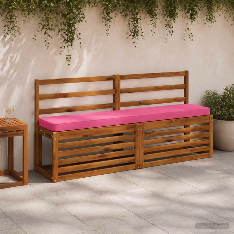 Cuscino per Panchina vidaXL VUGHT Rosa in Poliestere con Rivestimento Rimovibile e Resistente ai Raggi UV