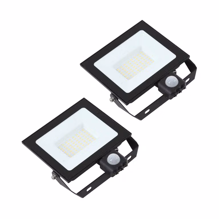 Applique da esterni a LED con sensore Maikel PRIOS, Nero, Alluminio, Moderno, Applique LED da esterni