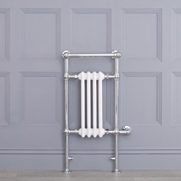 Scaldasalviette Elettrico Tradizionale Bianco 400W 930x452mm - Calore Rapido - Termoarredo Bagno - Elizabeth