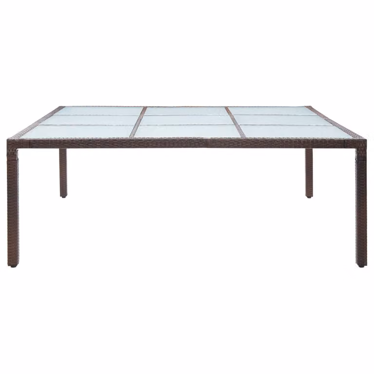Tavolo da Giardino Marrone 200x200x74 cm in Polyrattan
