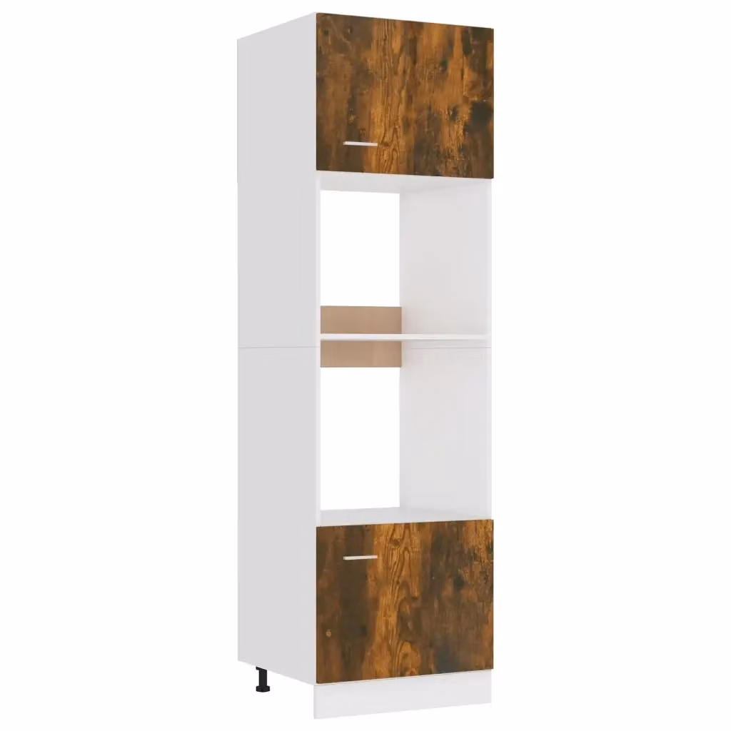 Armadio per microonde Lyon vidaXL in legno color marrone L: 60 cm, P: 57 cm, H: 207 cm – 2