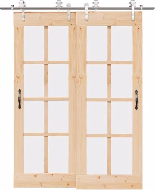 Kit di binari per porta scorrevole VIDAXL in acciaio inossidabile colore argento, lunghezza 183 cm