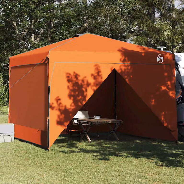 vidaXL Tenda Gazebo in Tessuto Arancione L/P/H: 290 x 290 x 251 cm