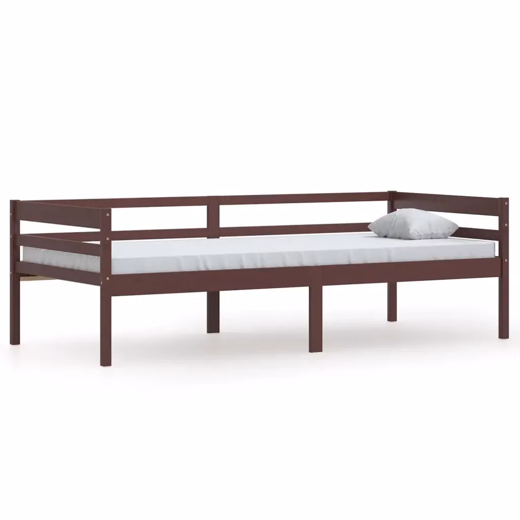 Giroletto vidaXL in legno di pino marrone scuro con doghe fisse L/P/H: 200 x 90 x 15 cm – 2