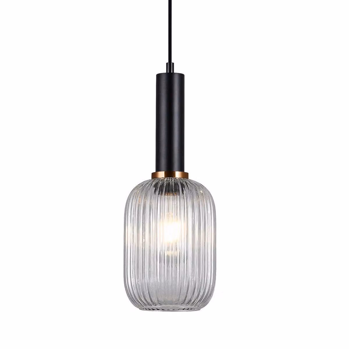 Italux Antiola, lampada a sospensione moderna in nero PND-5588-1M-BK+CL