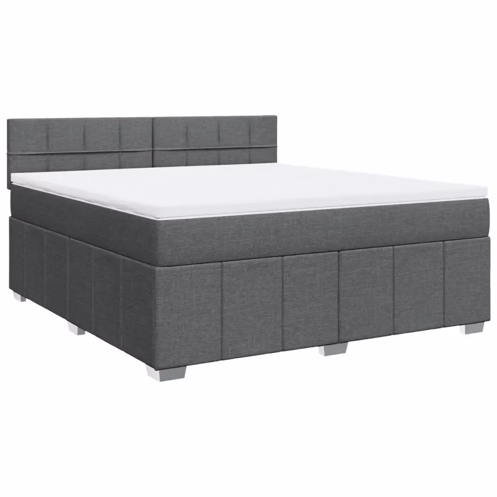 Letto Ibrido con Giroletto a Molle e Materasso vidaXL, Grigio e Bianco, L/P: 180 x 200 cm – 2