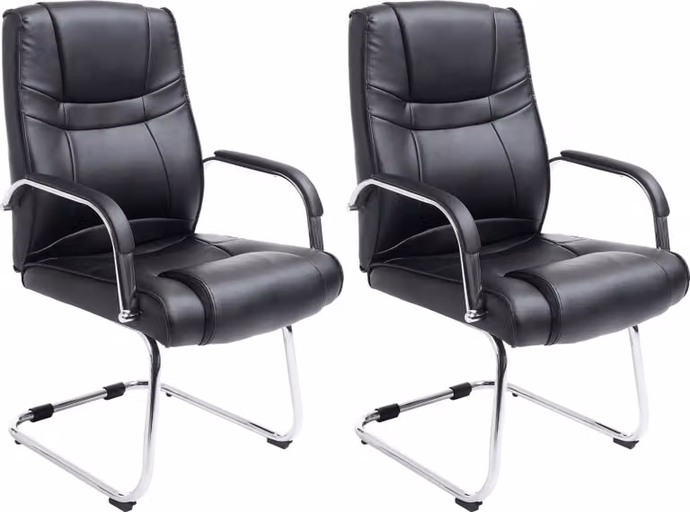 Set di 2 sedie Attila con struttura in metallo grigio