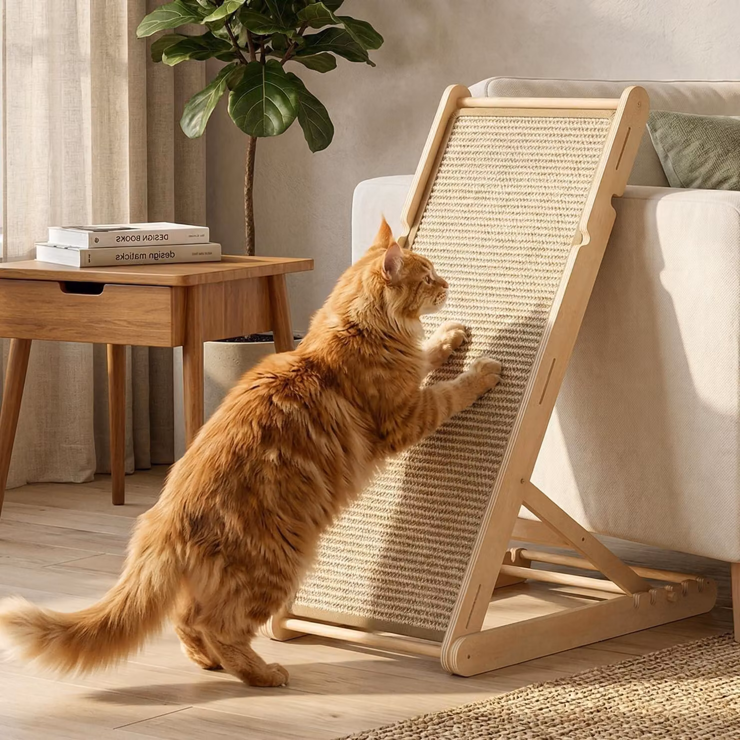 Solidchoice - Tavoletta per graffiare a forma di L per gatti, 80 cm