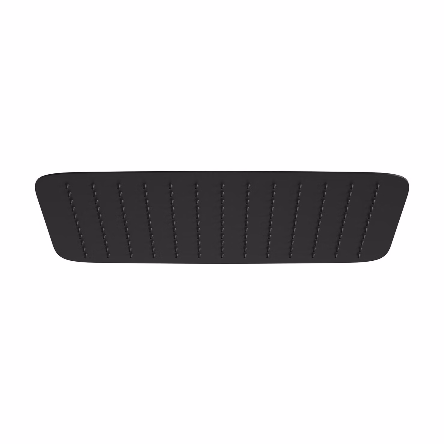 JOHO Soffione doccia a pioggia in acciaio inox 304, Docce Fisse con ugelli anticalcare ad alta pressione, rettangolare 35 x 25 cm, nero