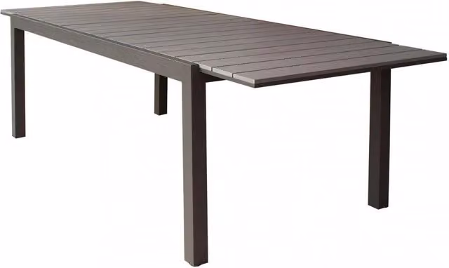 Tavolo da giardino allungabile Pental di GIORDANOSHOP in alluminio color taupe L: 180-240 cm, P: 100 cm, H: 73 cm