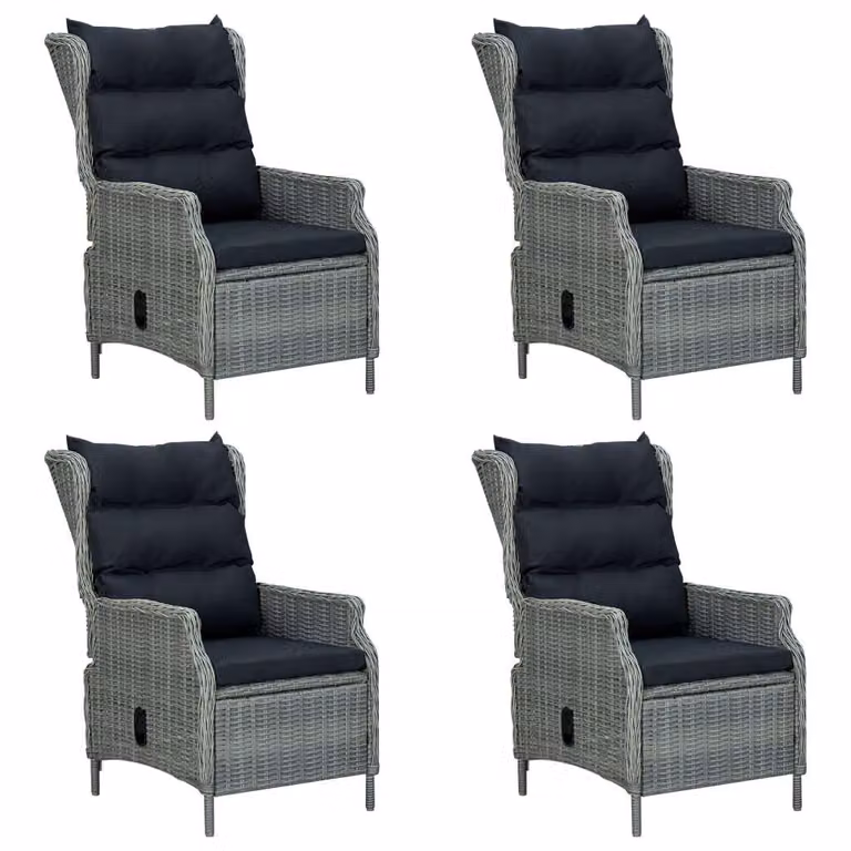 Set Mobili da Pranzo per Giardino 5 pz Grigio Chiaro