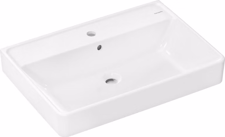 hansgrohe Xanuia Q lavabo à poser, avec trou pour robinet, avec trop-plein, poli, 700x480mm, blanc, 60248450, 60248450