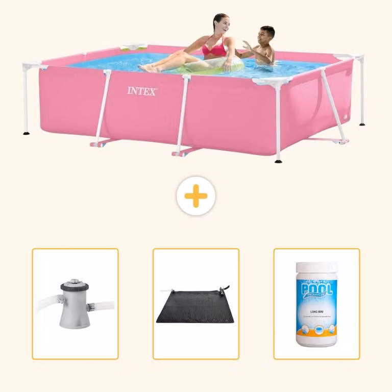 Piscina fuori terra rettangolare - 220x150x60 cm - 4 pezzi - Modello SCB80