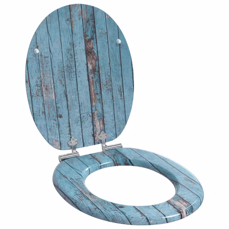Sedile per WC blu in legno ingegnerizzato vidaXL L: 44 cm, P: 38 cm