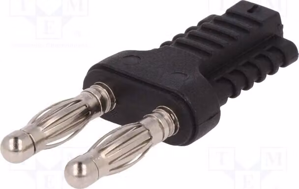 1 ponte di commutazione, 70 VDC, nero, con connettori a banana da 4 mm, 33 VAC, 12 A, nichelato, versione compatta, filettatura IG 10-4