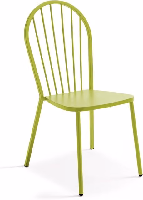 Oviala - Poltrona da giardino in metallo verde per bistrot