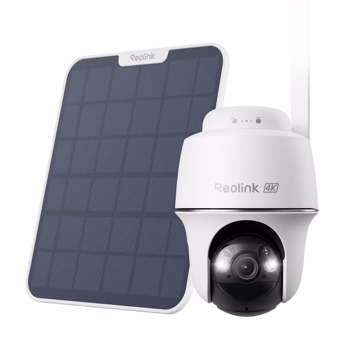 Reolink Go PT Ultra+Pannello solare, telecamera di sicurezza per esterni con batteria 4K 8MP 4G LTE PT, vista a 360°, rilevamento intelligente