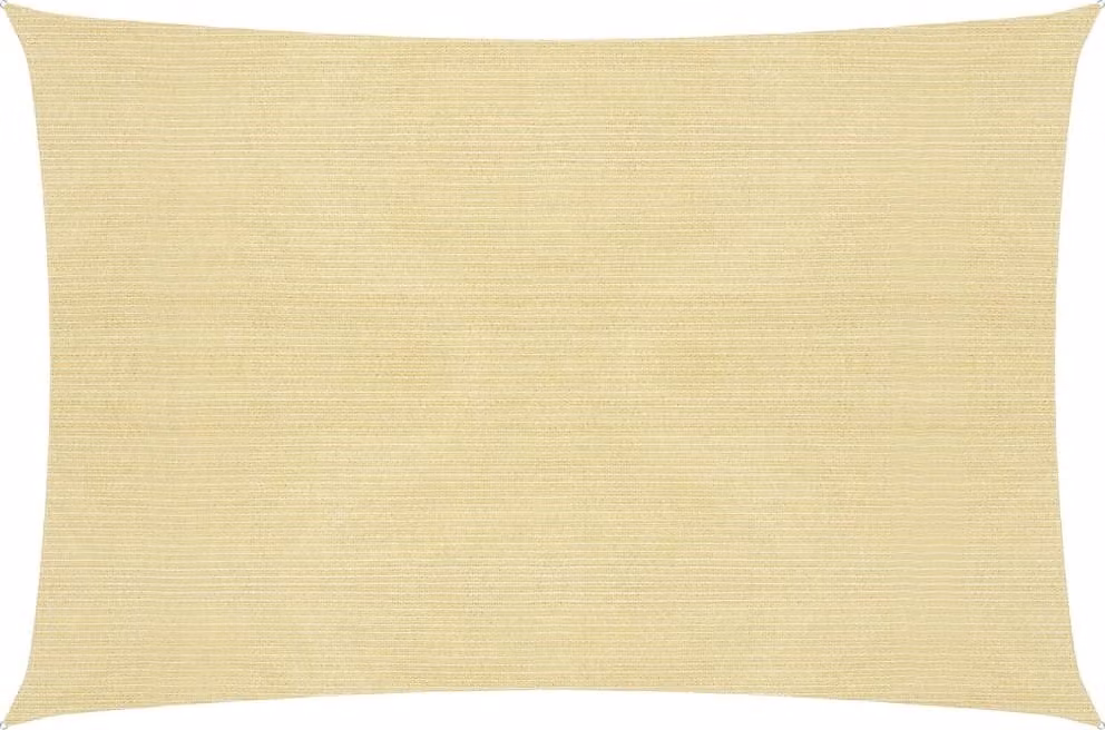 The Living Store Tenda da sole 160 g/m² Beige 4x7 m HDPE