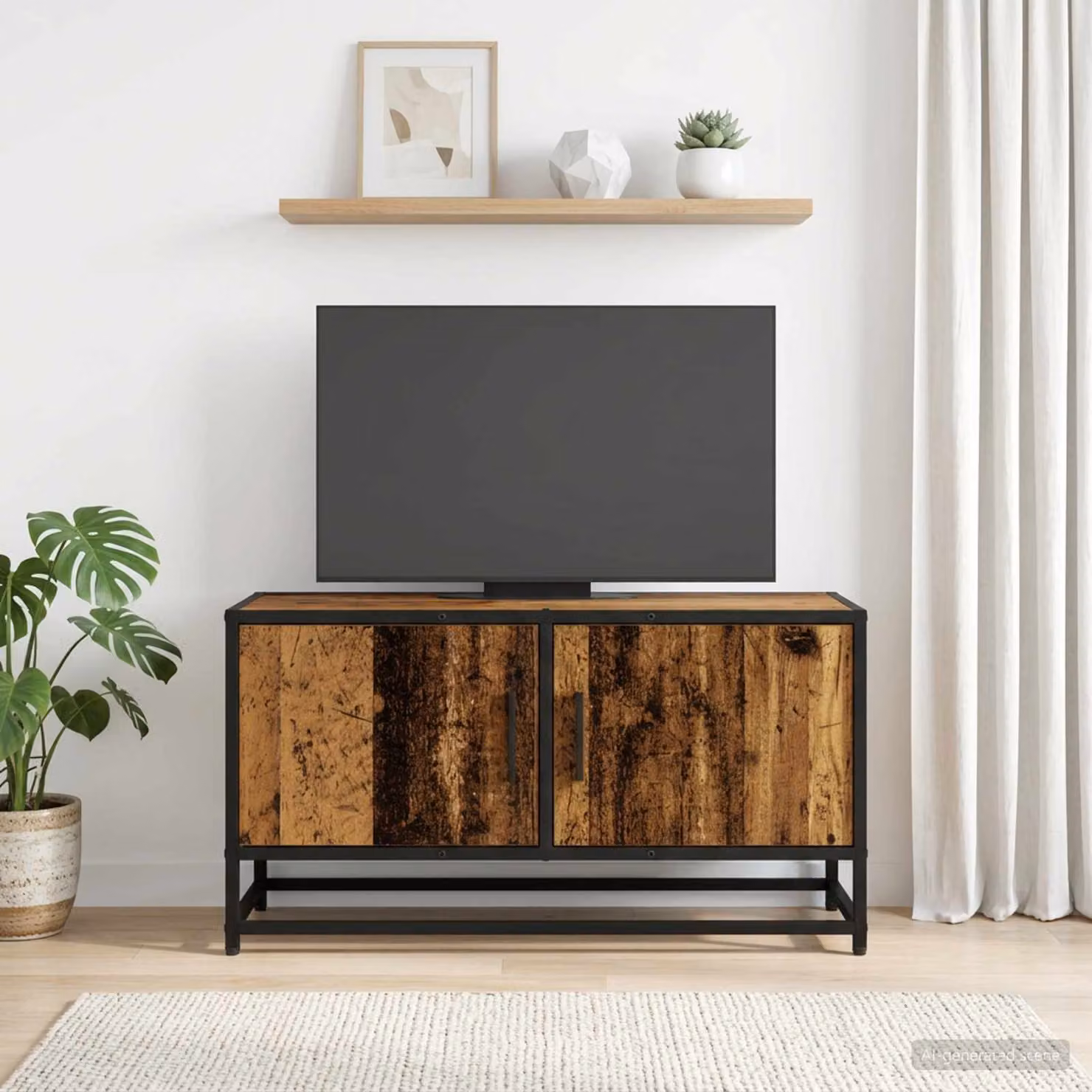 Mobile TV vidaXL in legno marrone con design moderno L: 80 cm, P: 34,5 cm, H: 40 cm