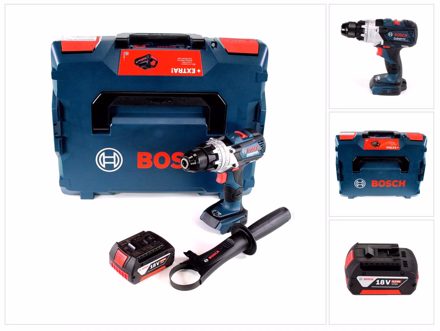 Trapano avvitatore a batteria Bosch GSR 18V-110 C 18 V 110 Nm brushless + 1 batteria da 5,0 Ah + L-Boxx - senza caricabatterie