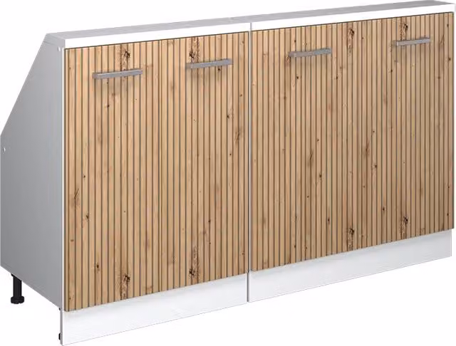 Set di mobili sottotetto Rion Rovere artigianale/Bianco Set di 2 Vicco