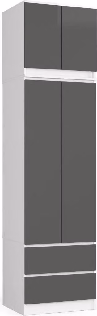 Armadio con prolunga 60 cm WREN - bianco / grigio