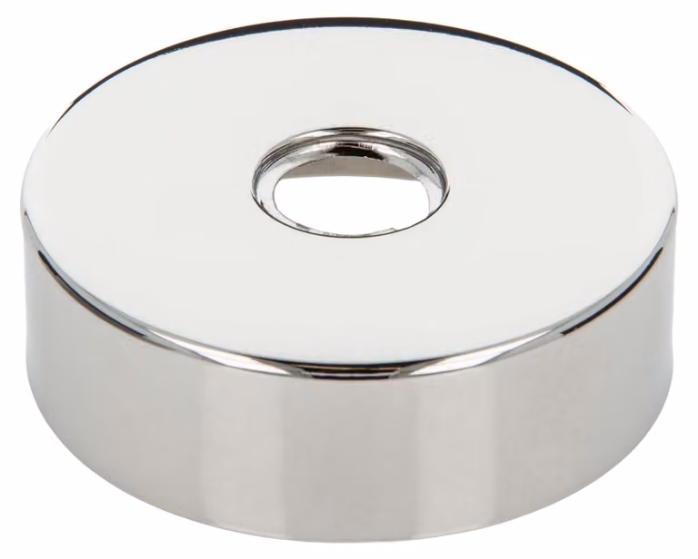 rosone filettato tecuro (1/2) Ø 22 mm x Ø 80 mm x altezza 25 mm, ottone cromato