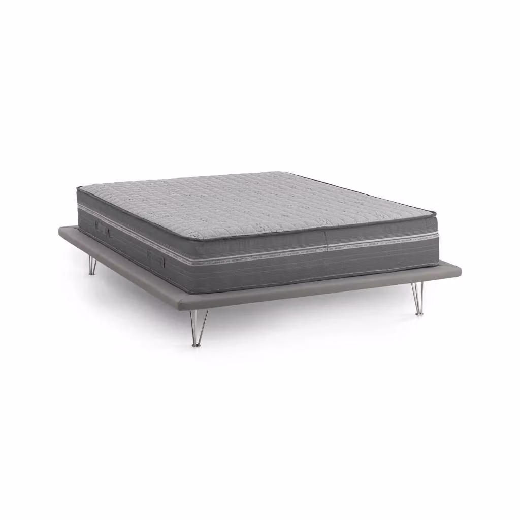 Materasso Matrimoniale Ibrido Talamo Italia con Rivestimento Sfoderabile e Regolazione della Temperatura, Grigio, L/P/H: 160 x 190 x 32 cm – 2