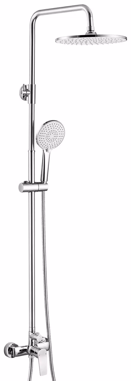 Miscelatore per doccia, 3 funzioni, finitura cromata, cromo - 25,4 cm (10 pollici)