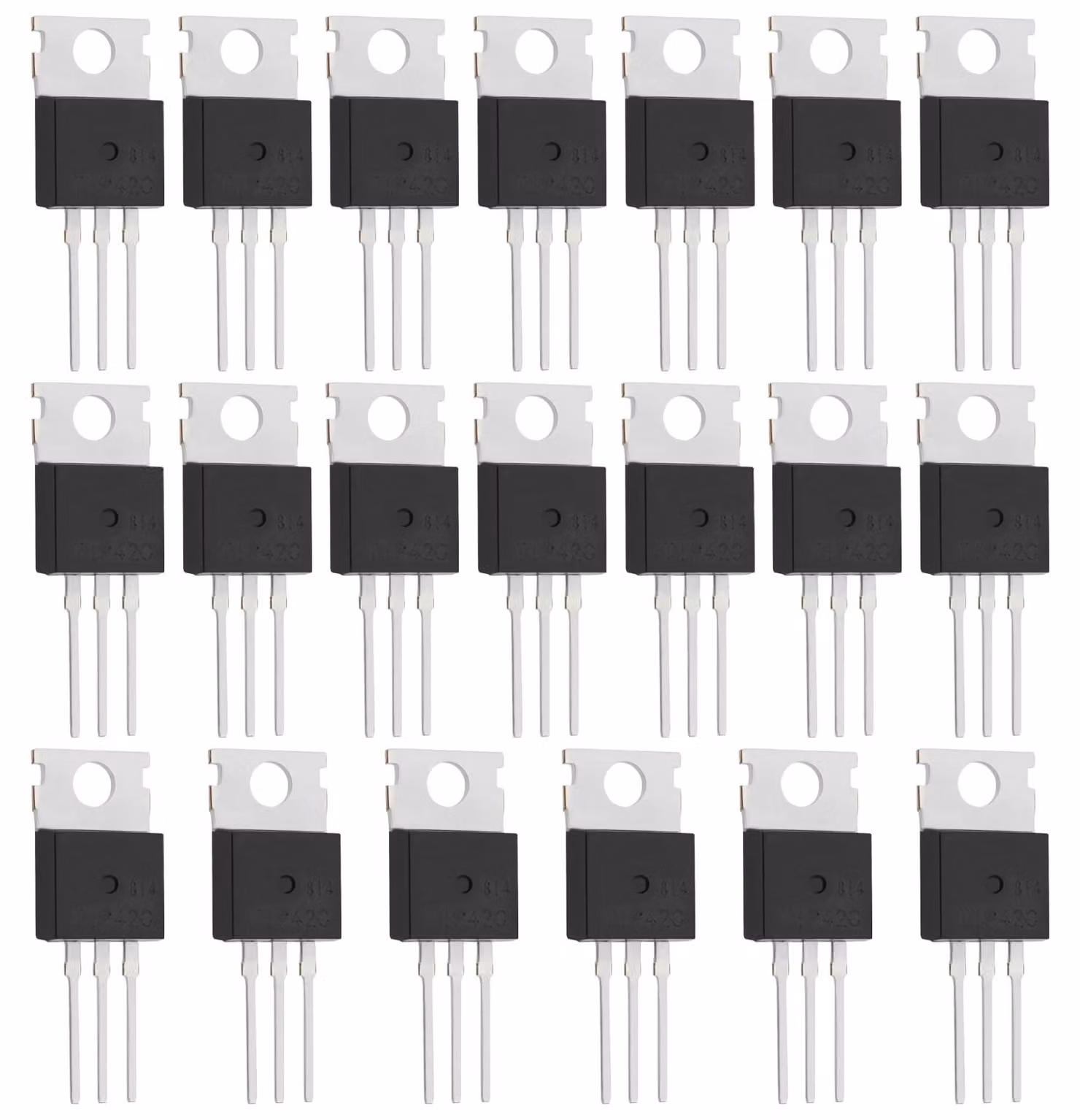 20 transistor PNP TIP42C, tipo TO-220, 100V, 29mm