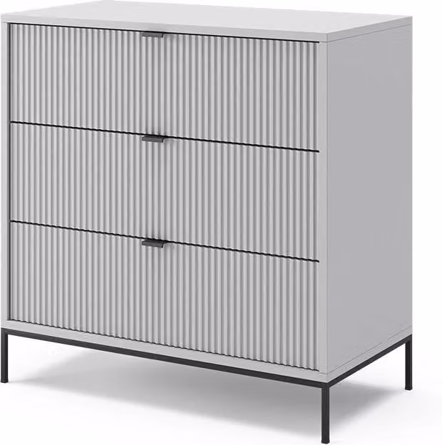 Cassettiera moderna Vicco Eliza Grigio L: 80.0 cm, H: 81.2 cm