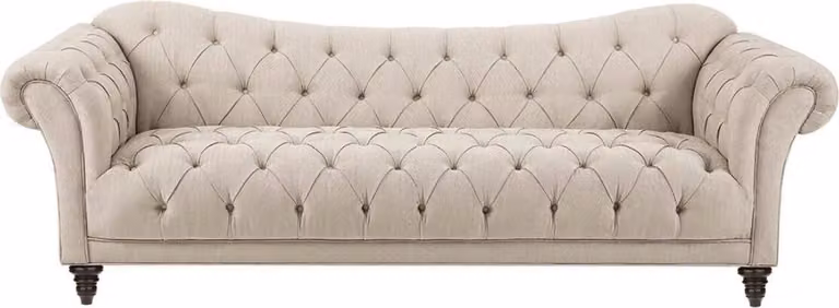 Beige Couch Dreisitzer Chesterfield Sofa Polster Sitz Couchen Sofas Luxus