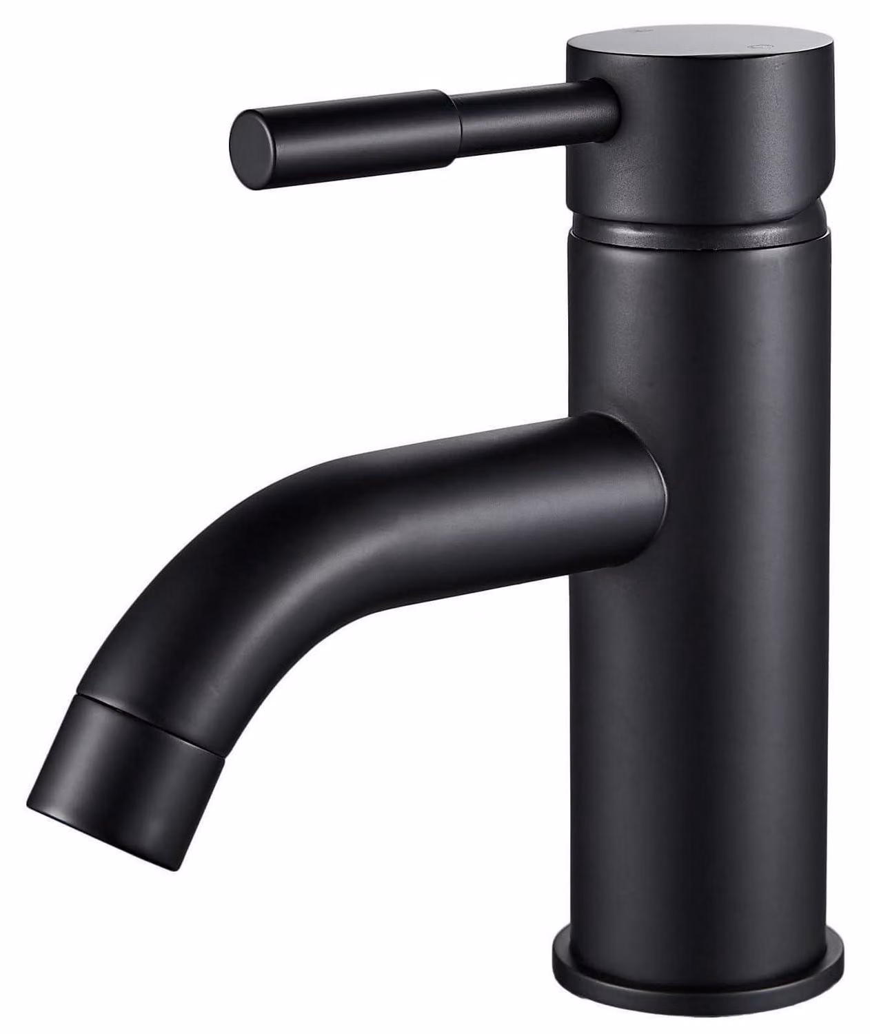 Miscelatore monocomando per lavabo, colore nero, valvola in Vetroceramica